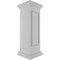 Ekena Millwork 12"W x 40"H Straight Newel Post with Panel, Flat Capital & Base Trim (Installation kit included) NWL12X40SPF0B0 - alternate 4